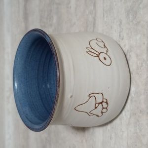 McWhirter signed pottery sugar bowl